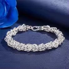 Popular Brands 925 Sterling Silver Classic Circle Bracelet For Woman Man Wedding Party Christmas Gifts Fashion Noble Jewelry