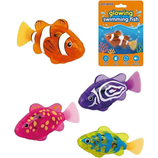 Glowing Swimming Fish Robot, Magic Water-Activated Electronic Fish Toy,Realistic Aquarium Pet Automatic Summer Birthday Party