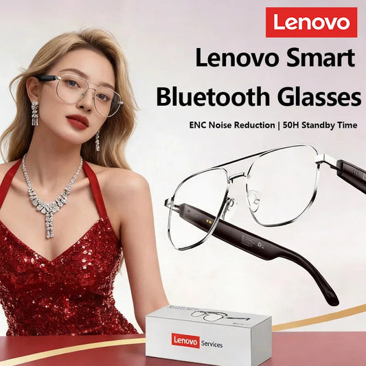 Lenovo Smart Music Sunglasses Earphone Wireless Bluetooth HIFI Sound Headphone Driving Glasses Hands-free Call with HD Mic GS105