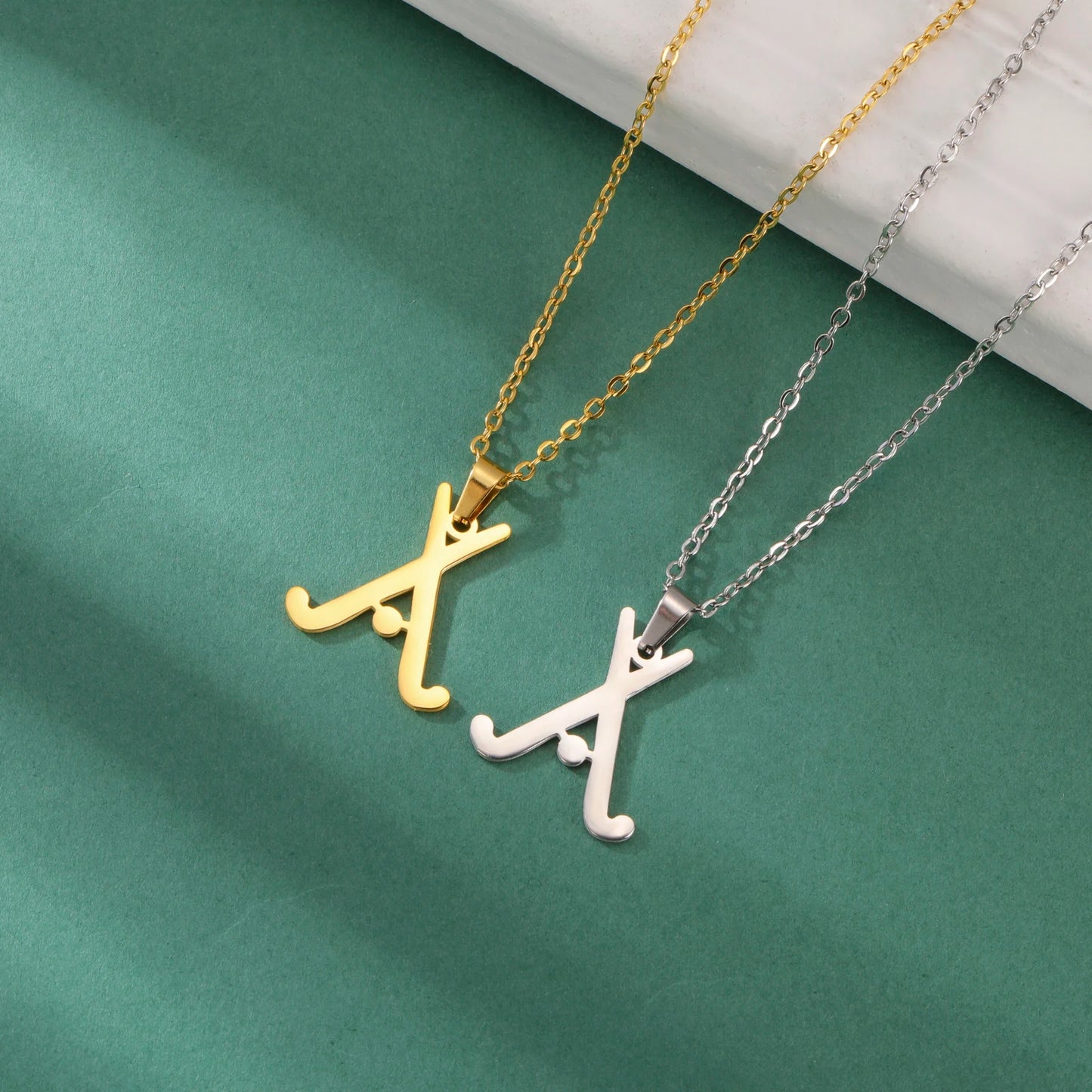 Hockey Pendant Stainless Steel Necklace Men's And Women's Fashionable Casual Sports Birthday Gift Jewelry Gift New Style