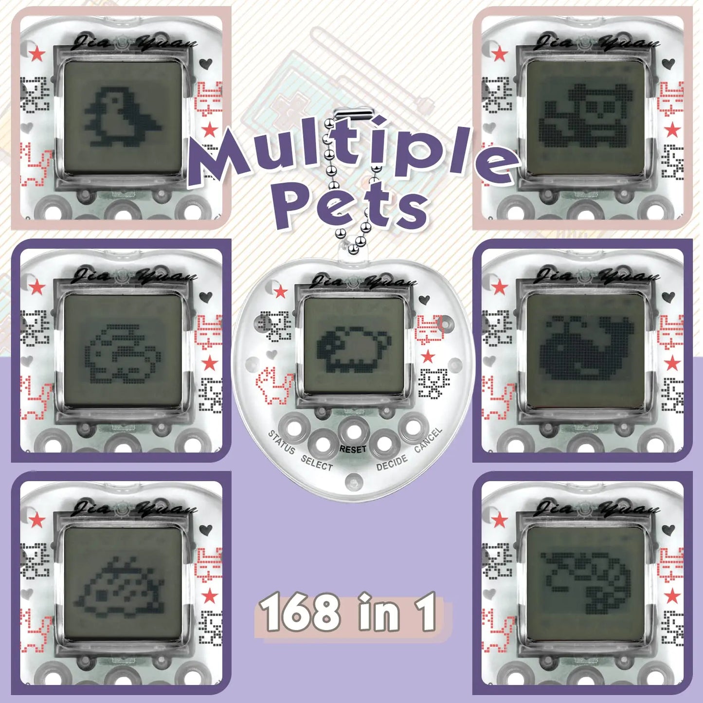 Tamagotchi Kids Electronic Pet Game - Handheld Virtual Digital Console Toy, Russian German Spanish Polish Gift