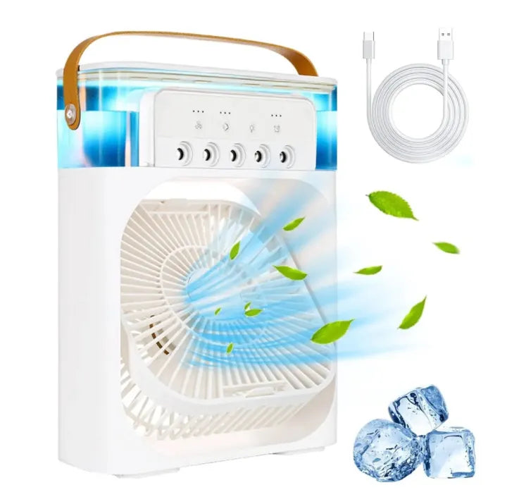 Portable Mini Air Conditioner Fan – USB Rechargeable Personal Air Cooler