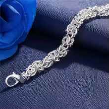 Popular Brands 925 Sterling Silver Classic Circle Bracelet For Woman Man Wedding Party Christmas Gifts Fashion Noble Jewelry