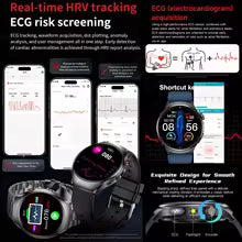 2026 New Accurate Diagnosis ECG Smart Watch Body Fat Blood oxygen BP Health Sport HD AMOLED Screen call Smart watch Men women