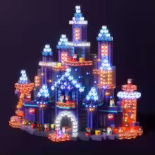 200 PCS Light Up Magnetic Building Blocks Tiles, STEM & Montessori Building Blocks for Kids Ages 3+, Large Safe Educational Toys