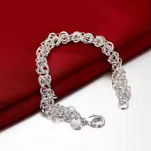 Popular Brands 925 Sterling Silver Classic Circle Bracelet For Woman Man Wedding Party Christmas Gifts Fashion Noble Jewelry
